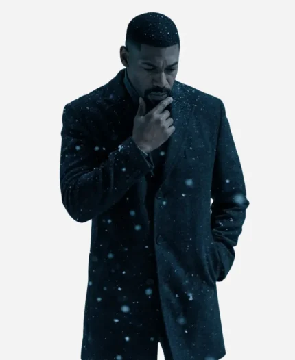John Stewart Tv Series Lantern 2026 Aaron Pierre Black Wool Coat