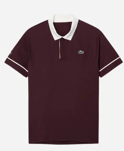 Lacoste Novak Djokovic China Open Tennis Championships Burgundy Polo T-Shirt