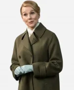 Laura Linney Tv Series Lanterns S01 Lianna Olive Green Wool Pea Coat 