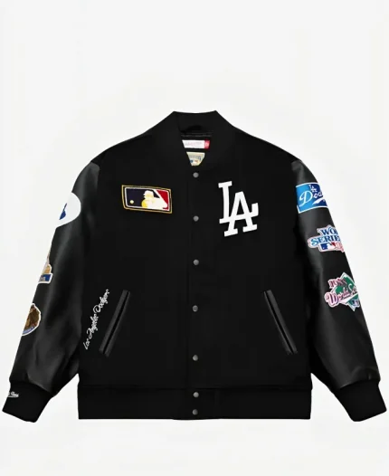 Los Angeles Dodgers Black Out Collection Varsity Jacket