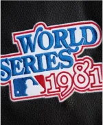 Los Dodgers Black Out Collection Varsity Jacket