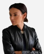 Michelle Keegan Tv Series The Blame S01 Di Emma Crane Black Leather Jacket