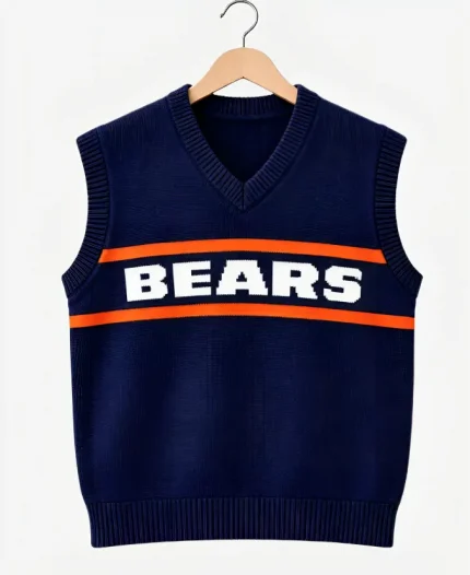 Mike Ditka Coach Chicago Bears Navy Blue Vest