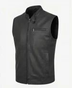 Milan Fashion Week 2026 Anyma Black Leather Vest