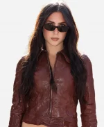 Miu Miu PFW 2026 Jade Picon Leather Jacket