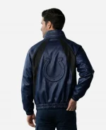 NFL Indianapolis Colts x Jeff Hamilton Navy Leather Jacket