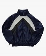 NFL Indianapolis Colts x Jeff Hamilton x Beautifully Said Navy Leather Kru Track Jacket