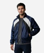 NFL Indianapolis Colts x Jeff Hamilton x Navy Leather Kru Track Jacket