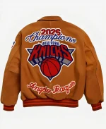 New York Knicks Fanatics NBA 2026 Suede Brown Jacket