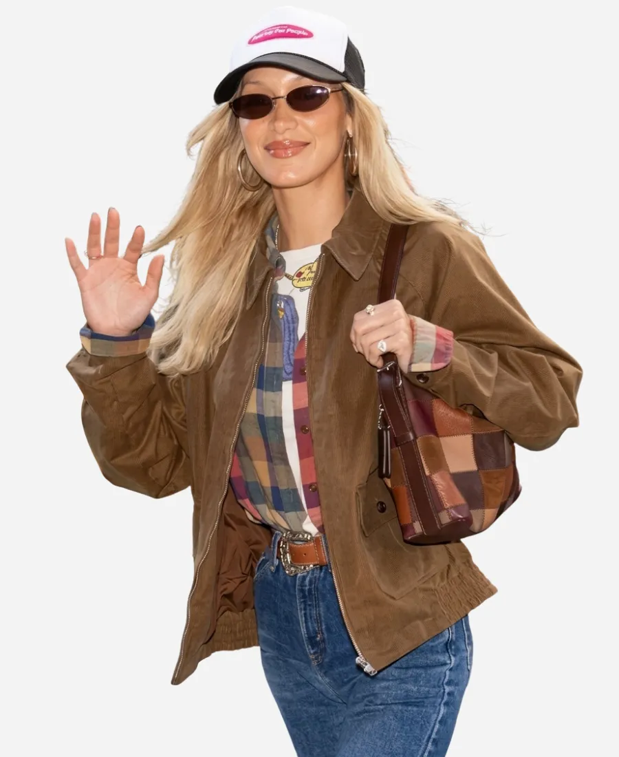 NYC 2026 Bella Hadid FW Suede Jacket NYC Bella Hadid FW Suede Jacket