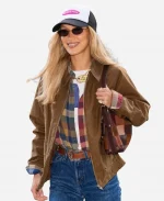 NYC 2026 Bella Hadid FW Suede Jacket