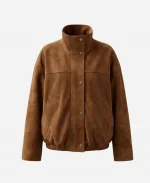 New York City 2026 Julianne Hough Suede Jacket