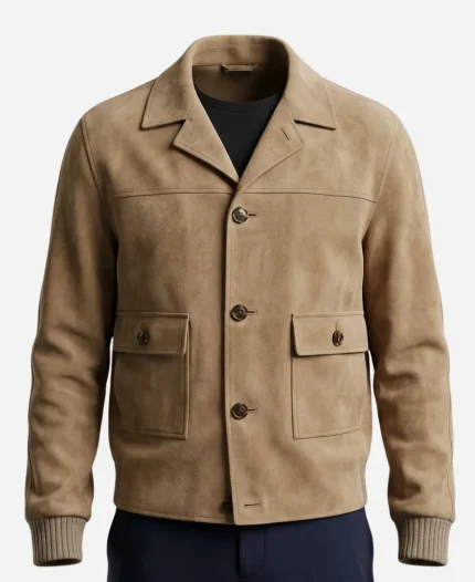 New York City 2026 Nicholas Hoult Suede Jacket