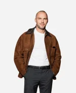 New York City 2026 Nicholas Hoult Suede Leather Jacket