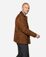 New York City Nicholas Hoult Brown Suede Leather Jacket