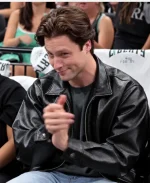 Stephen Kalyn Black Full-Zip Leather Bomber Jacket