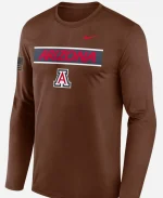 Nike Arizona Wildcats Military Appreciation Dri-FIT Long Sleeve Brown T-Shirt