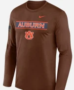 Nike Auburn Tigers Military Appreciation Dri-FIT Long Sleeve Brown T-Shirt