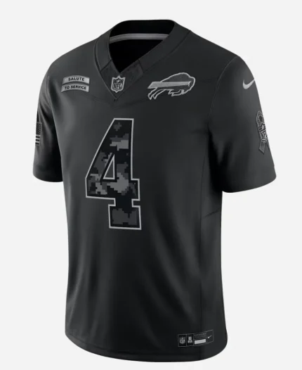 Nike Buffalo Bills 2026 James Cook III Salute to Service Dri-FIT Black Jersey