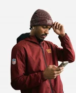 Nike Commanders Jayden Daniels Burgundy Rain Hooded Jacket