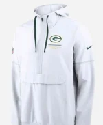 Nike Green Bay Packers 2026 Matt LaFleur Sideline Anorak Half-Zip Hooded Jacket