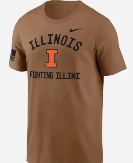 Nike Illinois Fighting Illini 2026 Military Appreciation Brown T-Shirt  