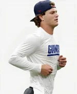 Unisex Nike J.J. McCarthy 2026 Giants White Long-Sleeve T-Shirt
