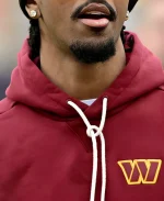 Nike Jayden Daniels Washington Commanders 2026 Sideline Club Fleece Maroon Hoodie
