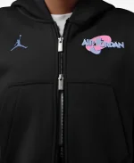 Unisex Nike Jordan Brooklyn x Space Jam Black Cropped Hoodie