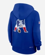 Nike Josh McDaniels New England Patriots 2026 Sideline Standard Dri-FIT Royal Blue Hoodie 