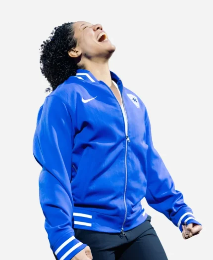 Nike Kara Lawson Duke Blue Devils Basketball Royal Blue Full-Zip Bomber Jacket