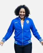 Nike Kara Lawson Duke Blue Devils 2026 Basketball Royal Blue Full-Zip Bomber Jacket