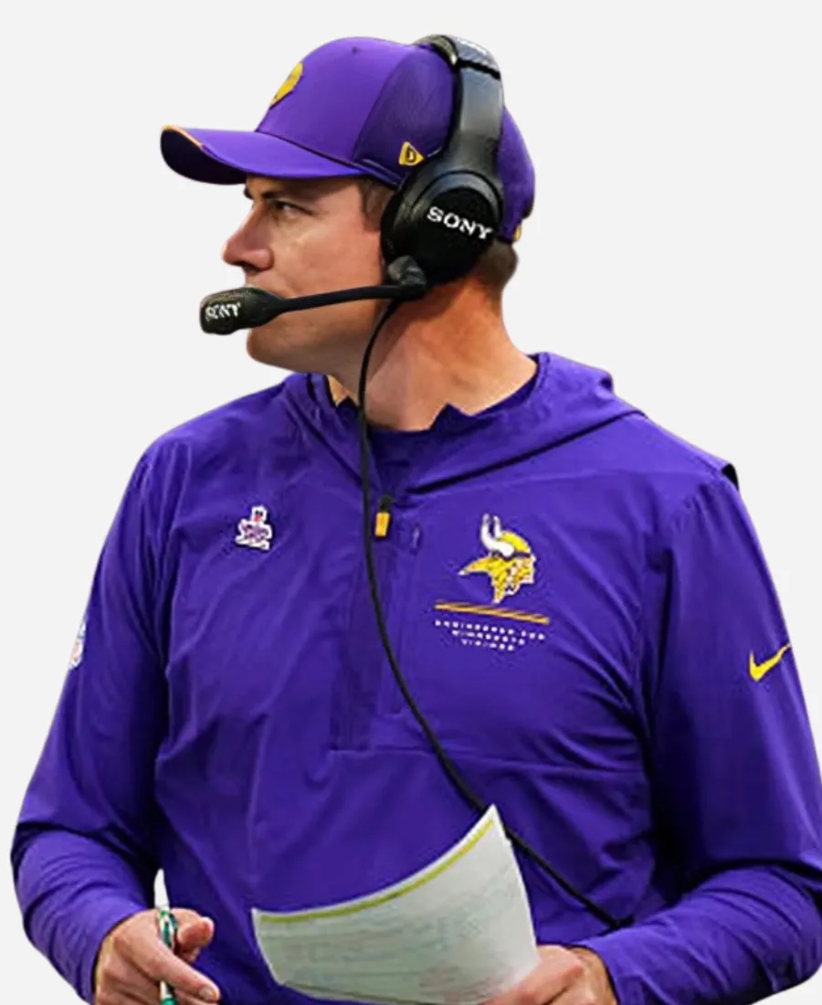 Nike Kevin O'Connell Vikings 2026 Anorak Jacket Nike Minnesota Vikings 2026 Head Coach Kevin O’Connell Quarter-Zip Anorak Jacket