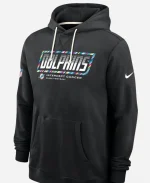 Nike Miami Dolphins Jeff Hafley Crucial Catch Sideline Dri-FIT Black Hoodie