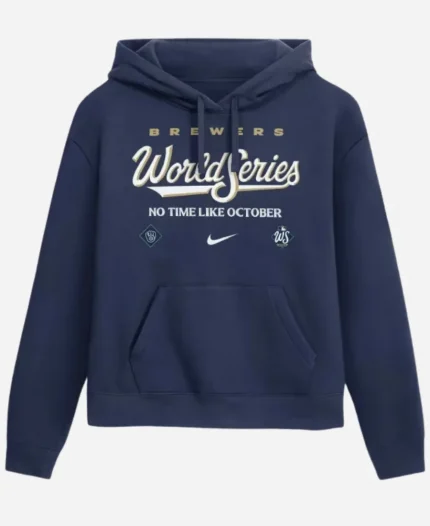 Nike Milwaukee Brewers 2026 World Series Authentic Navy Blue Hoodie