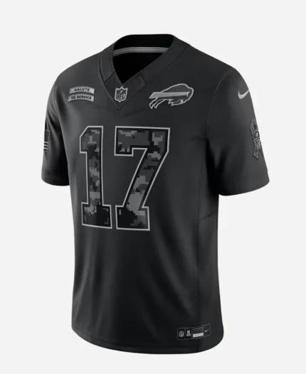 Nike NFL Team Buffalo Bills 2026 Josh Allen Salute to Service Dri-FIT Black Jersey