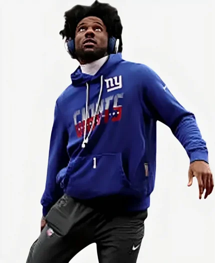 Unisex Nike New York Giants Malik 2026 Sideline Blue Hoodie