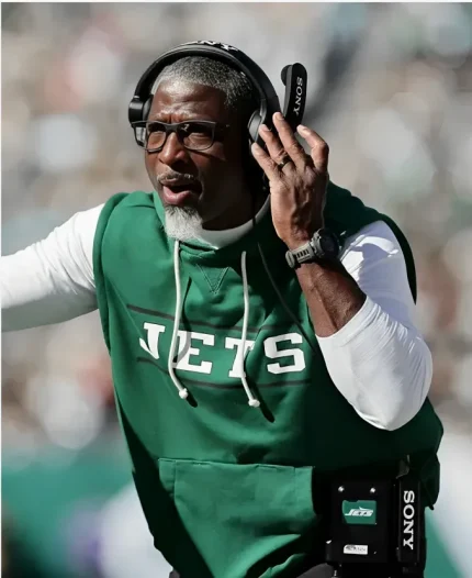 Nike New York Jets Aaron Glenn Head Coach 2026 Sideline Green Alt Fleece Hoodie