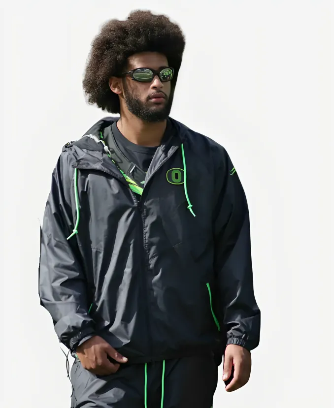 Nike Oregon Ducks 2026 Dante Moore Black Jacket Nike Oregon Ducks 2026 Dante Moore Black Windrunner Jacket