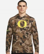 Nike Oregon Ducks 2026 Military Appreciation Camo Hooded  T-Shirt