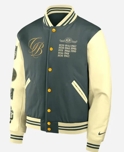 Nike Packers Rivalries Full-Snap Varsity Jacket