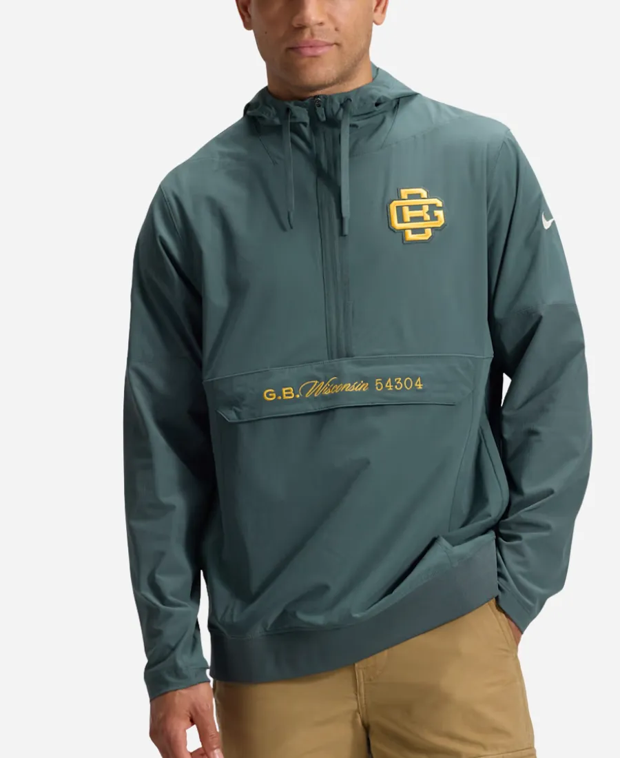 Nike Packers Rivalries Sideline Anorak Hooded Jacket Nike Packers Rivalries 2026 Sideline Anorak Hooded Jacket