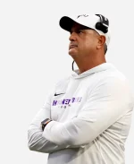 Nike TCU Horned Frogs 2026 Head Coach Sonny Dykes White Long Sleeve Hooded T-Shirt