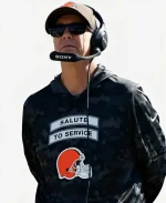 Unisex Nike Todd Monken Cleveland Browns 2026 Salute To Service Black Camo Hooded T-Shirt