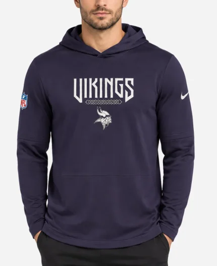 Nike Vikings Rivalries Sideline Hooded T-Shirt