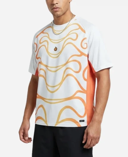 Nike x One Piece NRG White & Orange Short Sleeve Jersey