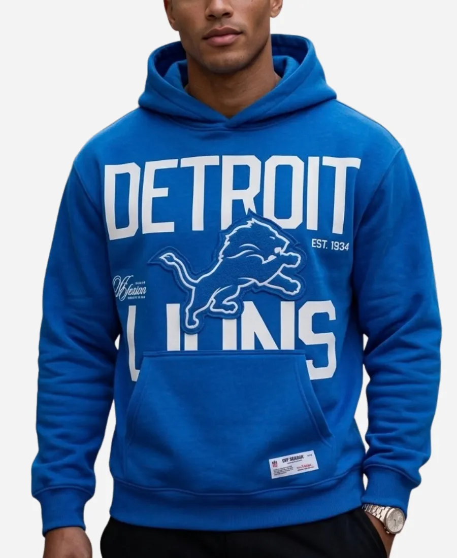 Off Season Detroit Lions Blue Hoodie Off Season Detroit Lions 2026 Blue Hoodie