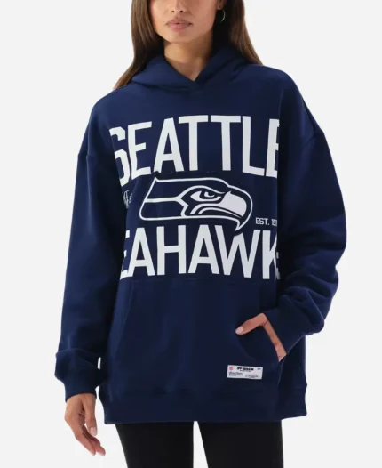 Off Season College Seattle Seahawks 2026 Navy Blue Oversized Hoodie