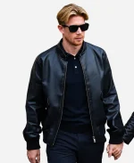 Paris Fashion Week Kevin De Bruyne Black Bomber Jacket