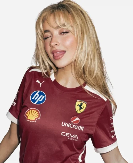 PUMA Sabrina Carpenter 2026 Scuderia Ferrari F1 Team Oversized Red T-Shirt